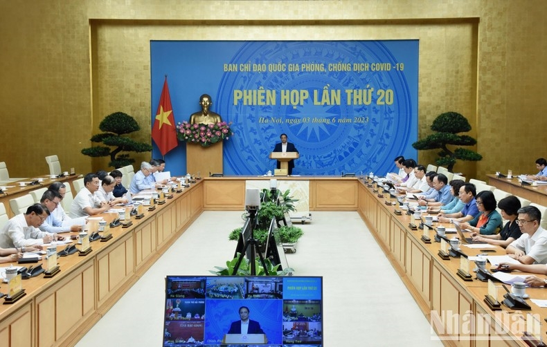 Quang cảnh Phiên họp lần thứ 20 Ban Chỉ đạo Quốc gia phòng, chống dịch Covid-19.