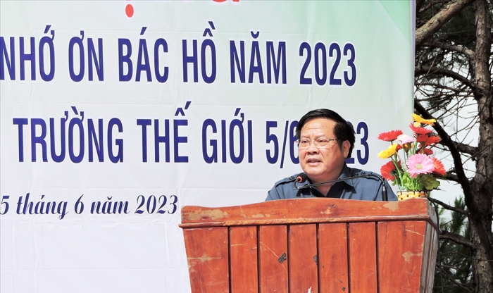 Ông Lê Ngọc Tuấn - Chủ tịch UBND tỉnh Kon Tum phát biểu tại Lễ phát động