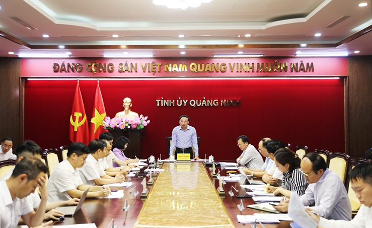 Thường trực Tỉnh ủy Quảng Ninh làm việc với Tập đoàn Điện lực Việt Nam về tình hình cung ứng điện trên địa bàn tỉnh 
