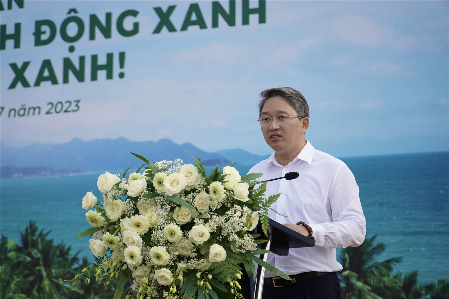 Bí thư Tỉnh ủy Khánh Hòa Nguyễn Hải Ninh phát biểu tại buổi lễ