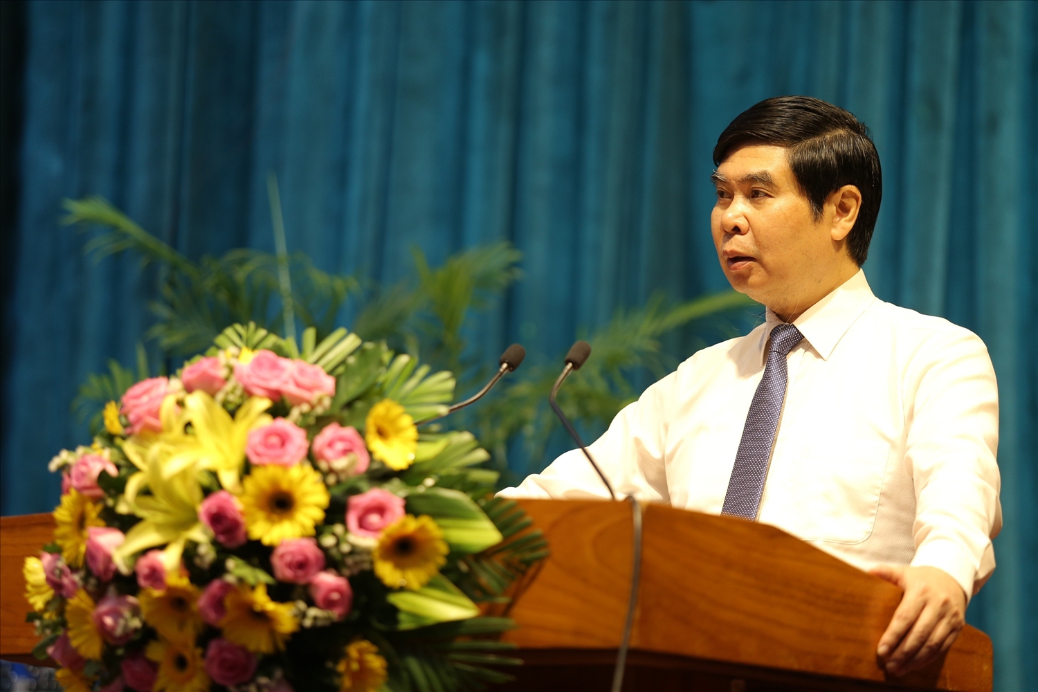 Ông Lâm Hải Giang, Phó chủ tịch UBND tỉnh Bình Định phát biểu khai mạc Diễn đàn