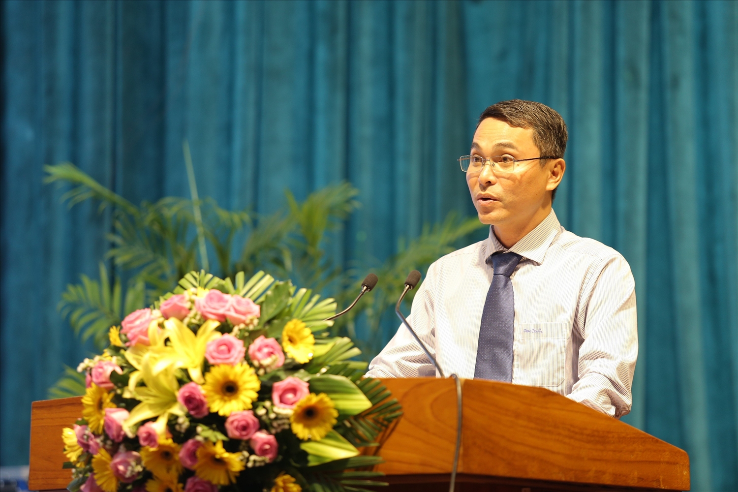 Ông Phạm Anh Tuấn, Cục trưởng Cục thông tin đối ngoại Bộ Thông tin và Truyền thông phát biểu tại Diễn đàn