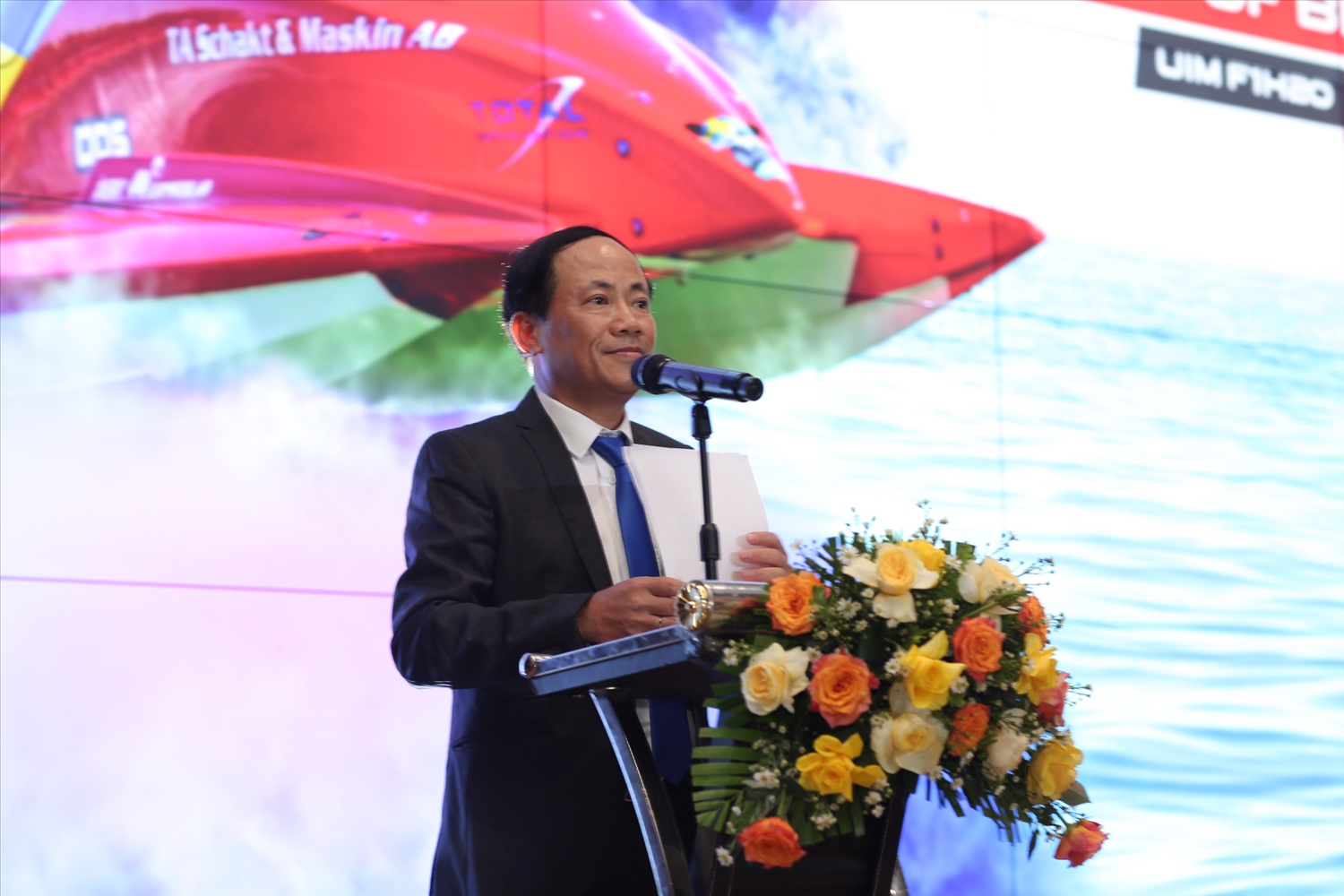 Ông Phạm Anh Tuấn, Chủ tịch UBND tỉnh Bình Định phát biểu tại lễ công bố