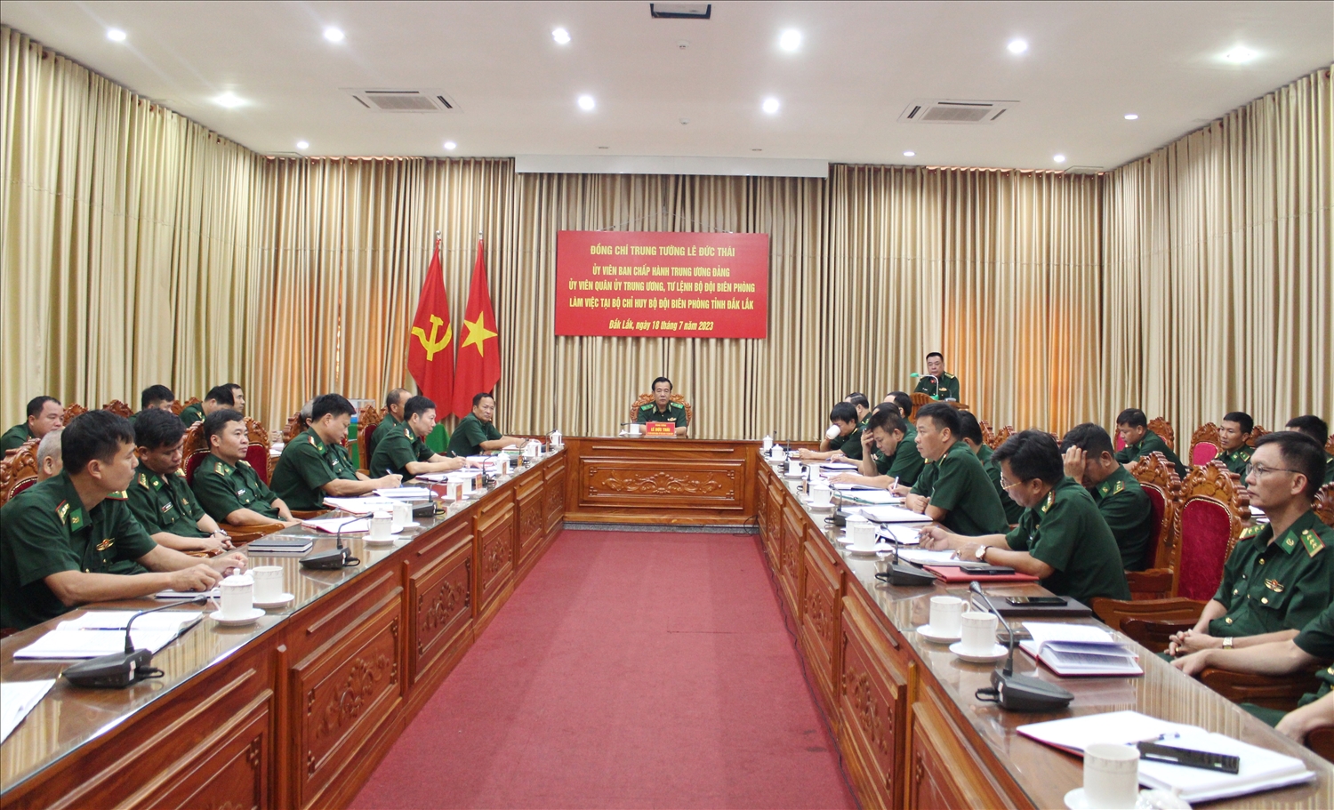 Đoàn công tác Bộ Tư lệnh Bộ đội Biên phòng làm việc tại Bộ Chỉ huy Bộ đội Biên phòng tỉnh Đắk Lắk