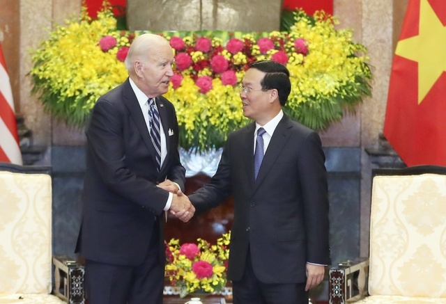 Chủ tịch nước Võ Văn Thưởng và Tổng thống Hoa Kỳ Joe Biden - Ảnh: VGP/Nhật Bắc