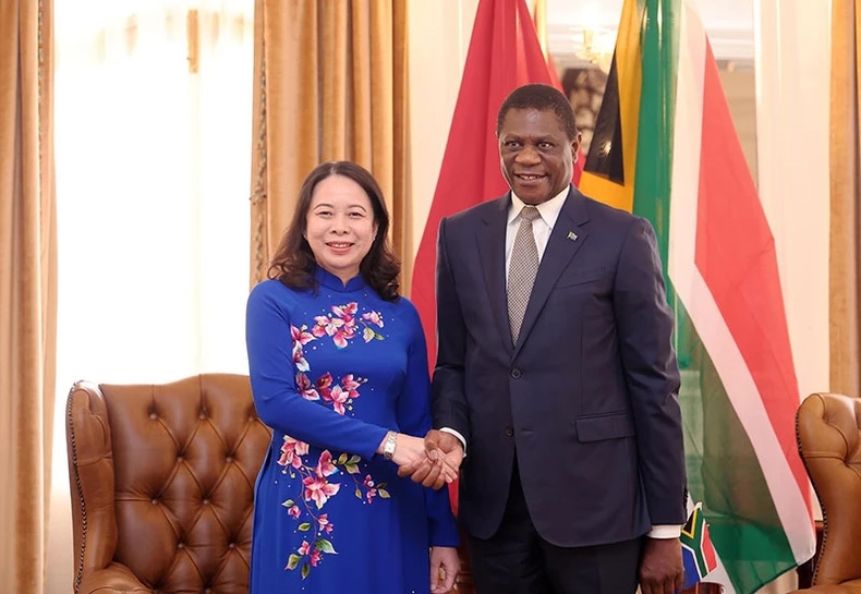 Phó Chủ tịch nước Võ Thị Ánh Xuân và Phó Tổng thống Cộng hòa Nam Phi Paul Mashatile.