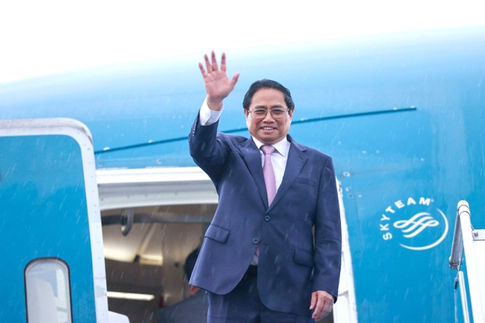 Thủ tướng Phạm Minh Chính lên đường dự Phiên thảo luận chung cấp cao Khóa 78 Đại hội đồng Liên Hợp Quốc - Ảnh: VGP/Nhật Bắc