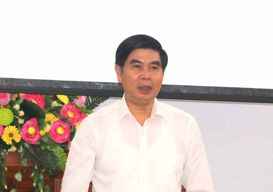 Ông Lâm Hải Giang - Phó Chủ tịch UBND tỉnh Bình Định phát biểu tại buổi Họp báo