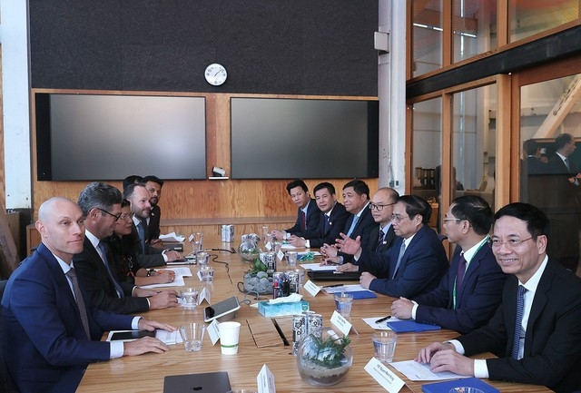 Thủ tướng Phạm Minh Chính tới thăm, làm việc với tập đoàn công nghệ Meta - Ảnh: VGP/Nhật Bắc