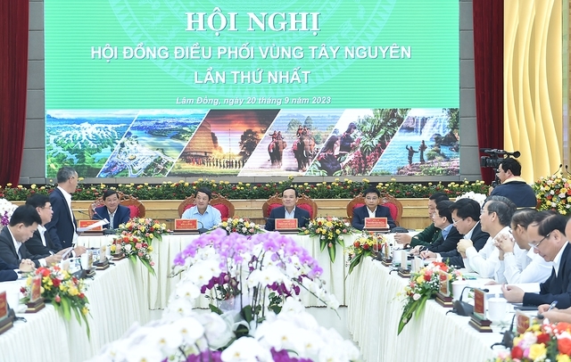 Phó Thủ tướng Trần Lưu Quang chủ trì Hội nghị Hội đồng điều phối vùng Tây Nguyên lần thứ nhất - Ảnh: VGP/Hải Minh