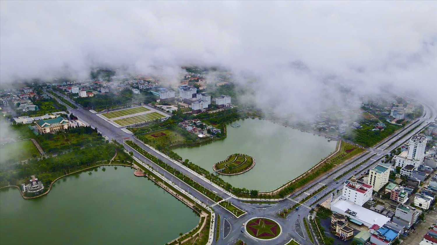 Một góc TP Lai Châu nhìn từ trên cao