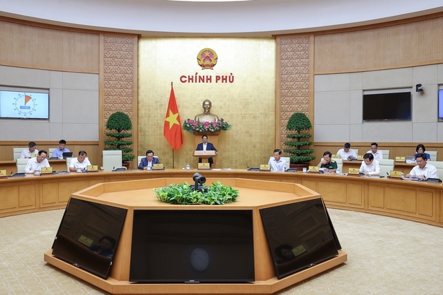 Thủ tướng Phạm Minh Chính chủ trì phiên họp Chính phủ chuyên đề về xây dựng pháp luật tháng 9/2023 - Ảnh: VGP/Nhật Bắc