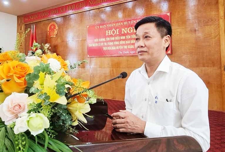 Ông Nguyễn Xuân Hải - Phó Chủ tịch UBND huyện Thọ Xuân phát biểu khai mạc Hội nghị