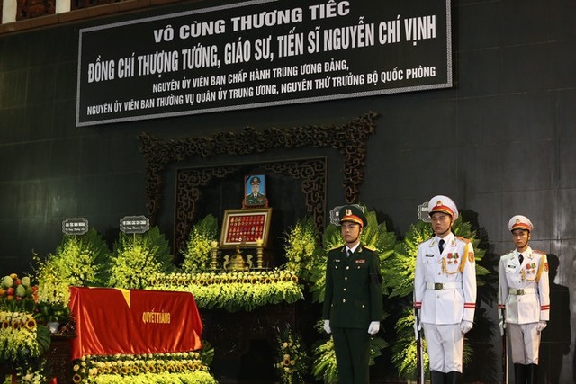 Lễ tang Thượng tướng Nguyễn Chí Vịnh được tổ chức trọng thể theo nghi thức cấp cao tại Nhà tang lễ Quốc gia - Ảnh: VGP/PL