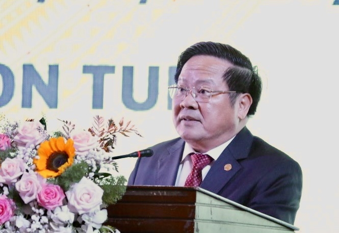 Ông Lê Ngọc Tuấn – Chủ tịch UBND tỉnh Kon Tum phát biểu tại Hội nghị