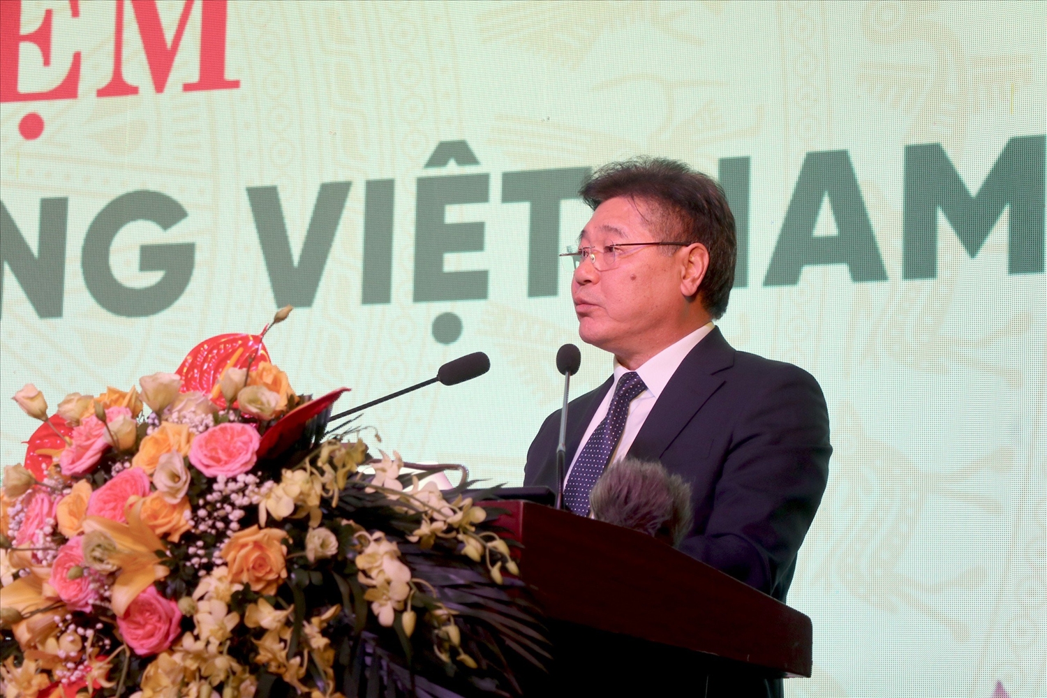 ông Lê Quốc Thanh, Giám đốc Trung Tâm Khuyến nông quốc gia phát biểu tại Lễ kỷ niệm.
