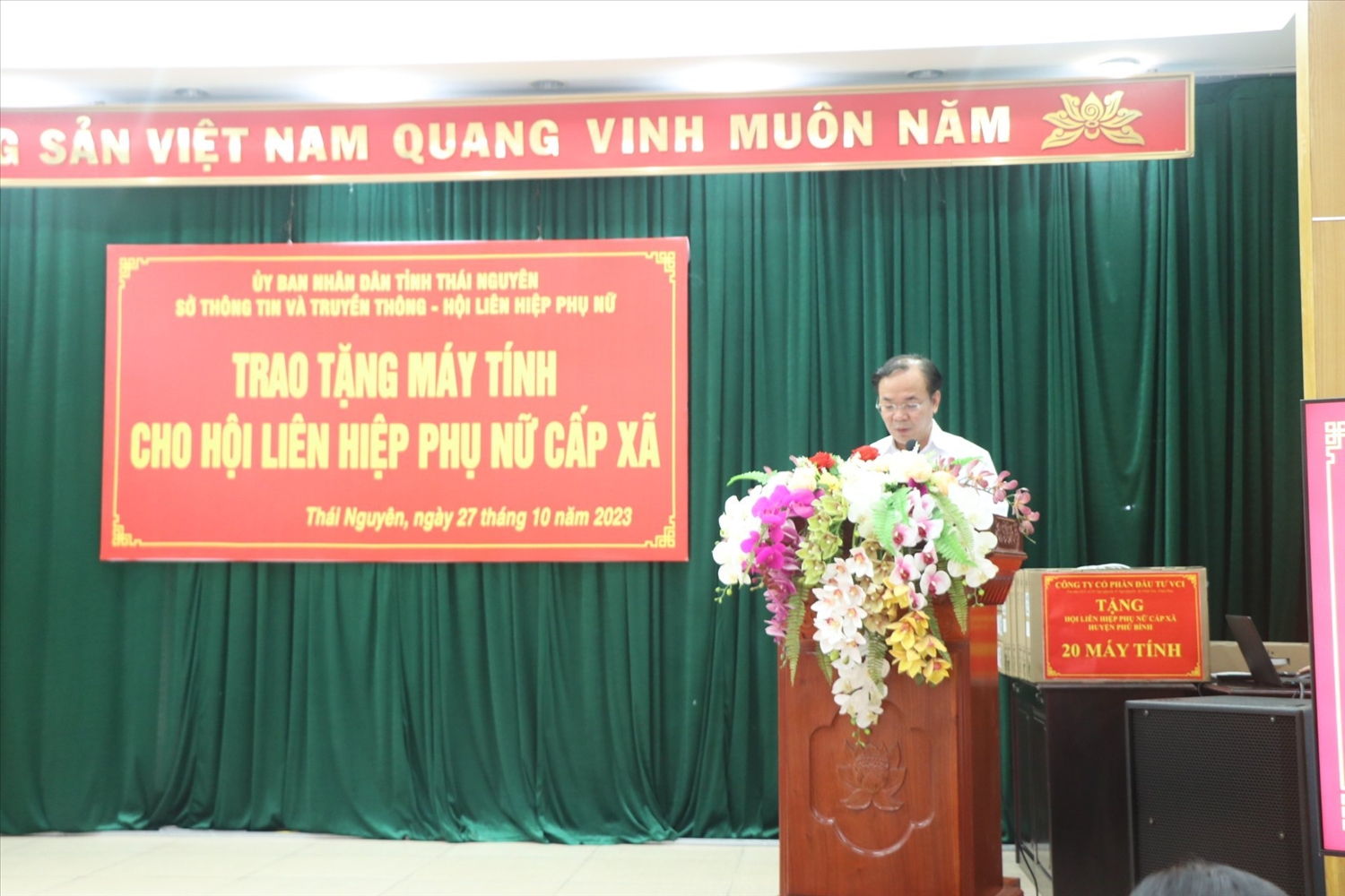 Ông Đỗ Xuân Hòa, Giám đốc Sở TTTT Thái Nguyên phát biểu tại Chương trình