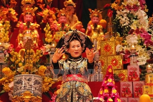 Thực hành Tín ngưỡng thờ Mẫu Tam phủ của người Việt đã được UNESCO công nhận là di sản văn hóa phi vật thể đại diện của nhân loại (Ảnh: TL)