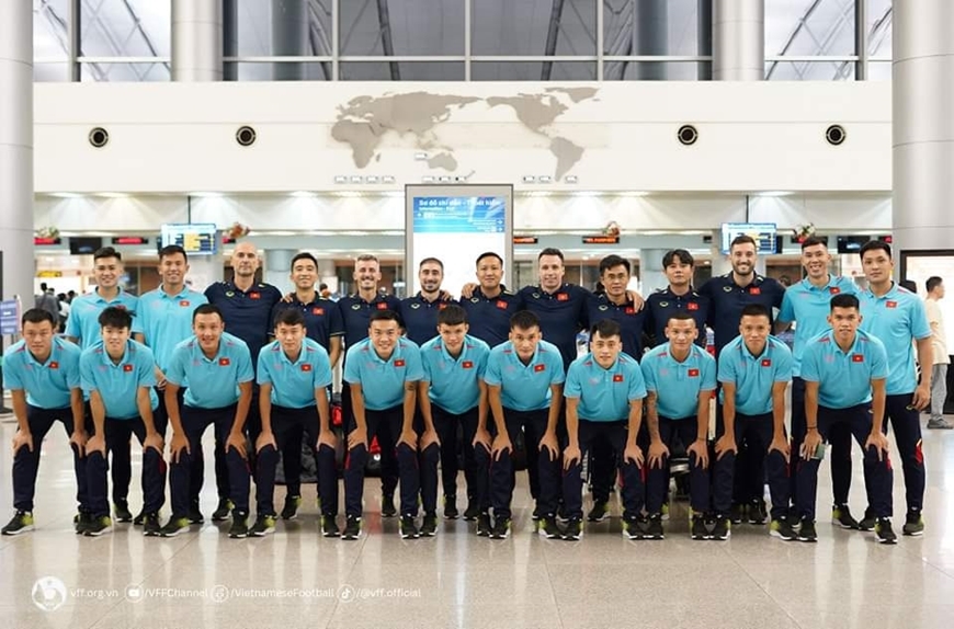 Đội tuyển Futsal Việt Nam lên đường sang Mông Cổ (Ảnh VFF)