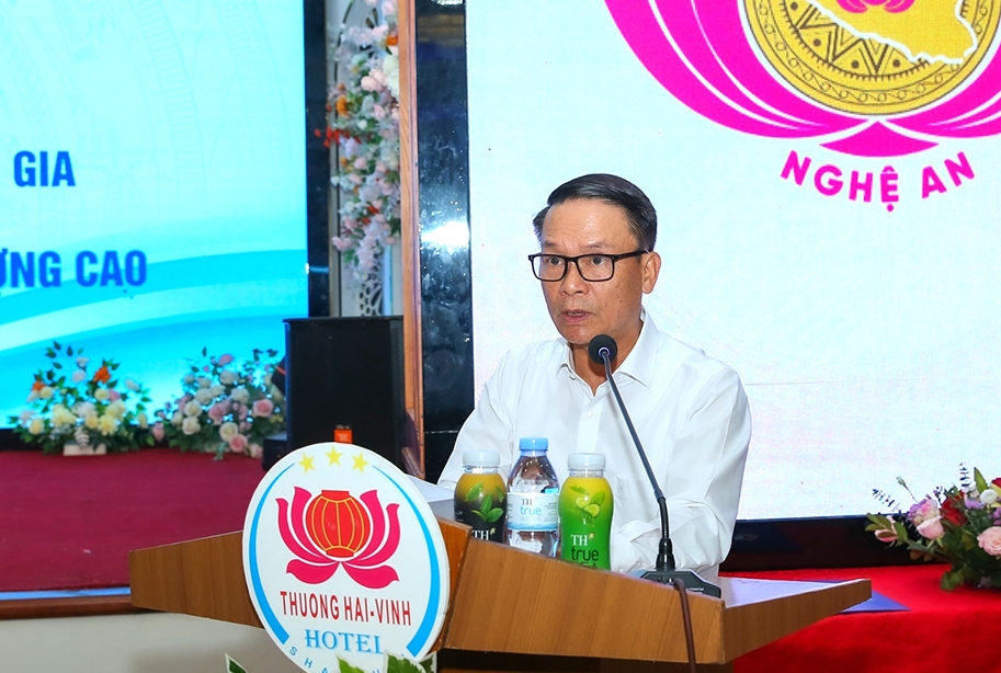 Ông Nguyễn Đức Lợi - Phó Chủ tịch Thường trực Hội Nhà báo Việt Nam phát biểu tại Hội nghị