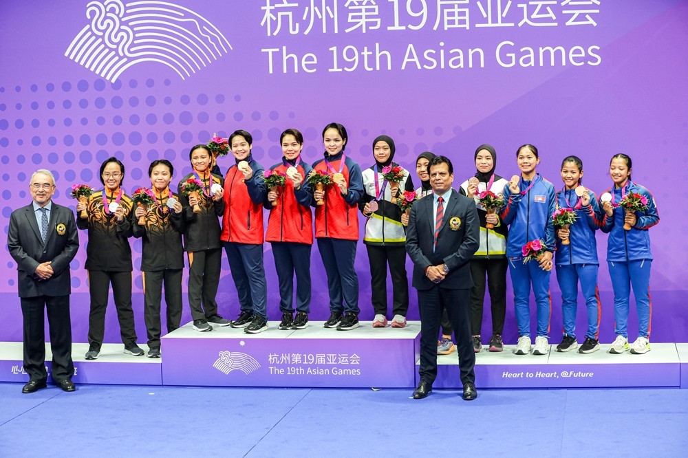 Đội tuyển Karate mang về tấm huy chương Vàng thứ 3 cho đoàn thể thao Việt Nam tại ASIAD 19 (Ảnh IT)