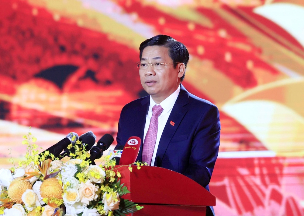 Ông Dương Văn Thái, Bí thư Tỉnh ủy Bắc Giang phát biểu tại buổi lễ 