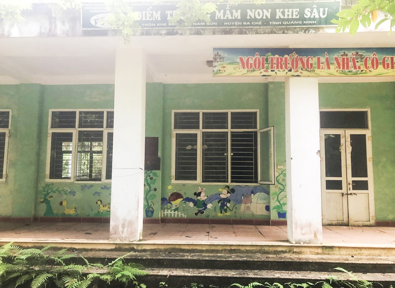 Điểm trường mầm non Khe Sâu, thôn Khe Sâu, xã Nam Sơn, huyện Ba Chẽ dù gần ngay cạnh đường lớn nhưng đã bị bỏ hoang vài năm nay