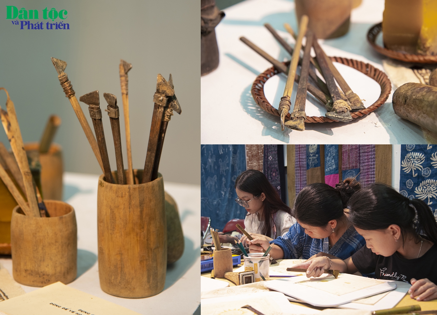 Dụng cụ để vẽ hoa văn được gọi là bút vẽ. Với người dân tộc Mông, bút vẽ có cán làm bằng tre. Ngòi được tạo bời các miếng đồng hình thang chéo nhau, có khoang trống nhỏ để chứa sáp.