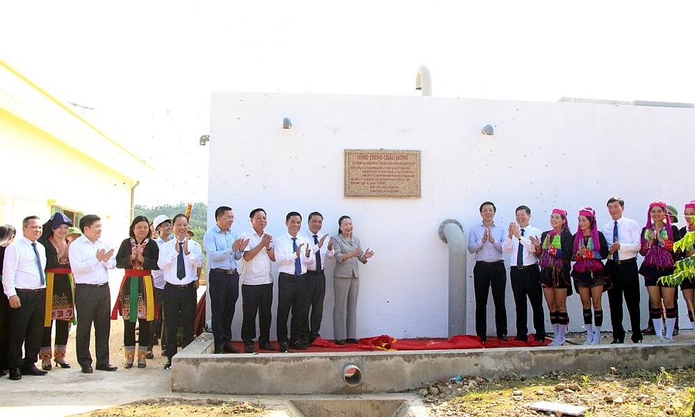 Công trình cấp nước sạch hồ chứa nước Khe Mười, thôn Khe Sâu, xã Nam Sơn cung cấp nước sạch sinh hoạt cho 594 hộ dân và các công trình công cộng trên địa bàn 