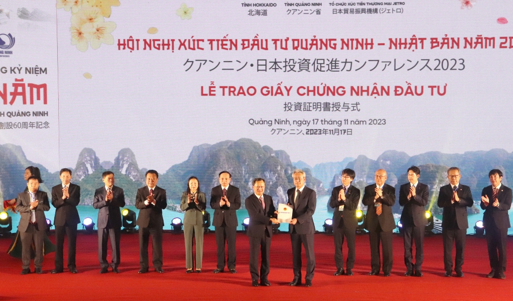 Lễ trao giấy chứng nhận đăng ký đầu tư các dự án FDI Nhật Bản tiêu biểu trên địa bàn tỉnh Quảng Ninh