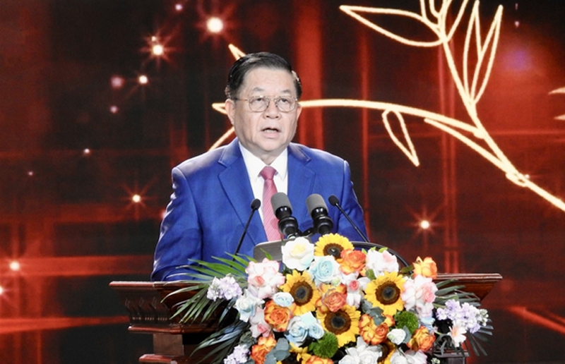Bí thư Trung ương Đảng, Trưởng Ban Tuyên giáo Trung ương Nguyễn Trọng Nghĩa phát biểu tại Chương trình