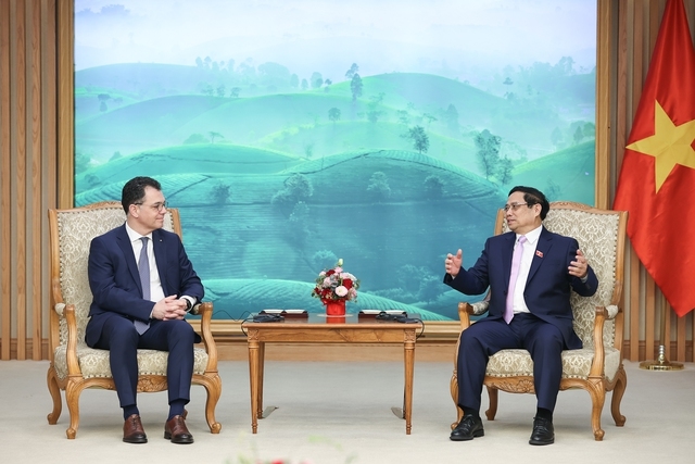 Thủ tướng Phạm Minh Chính cho biết, Việt Nam luôn coi trọng quan hệ hữu nghị truyền thống với Romania - Ảnh: VGP/Nhật Bắc