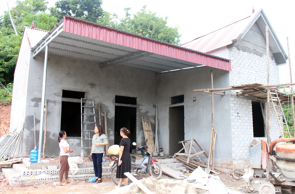 Căn nhà mới khang trang của gia đình anh Nguyễn Văn Đương, thôn Héo A, xã Hộ Đáp