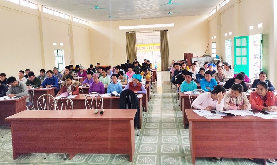 Huyện Bảo Lạc tổ chức Hội nghị tập huấn về tuyên truyền, vận động đồng bào DTTS số theo Quyết định số 1719 tại xã Khánh Xuân