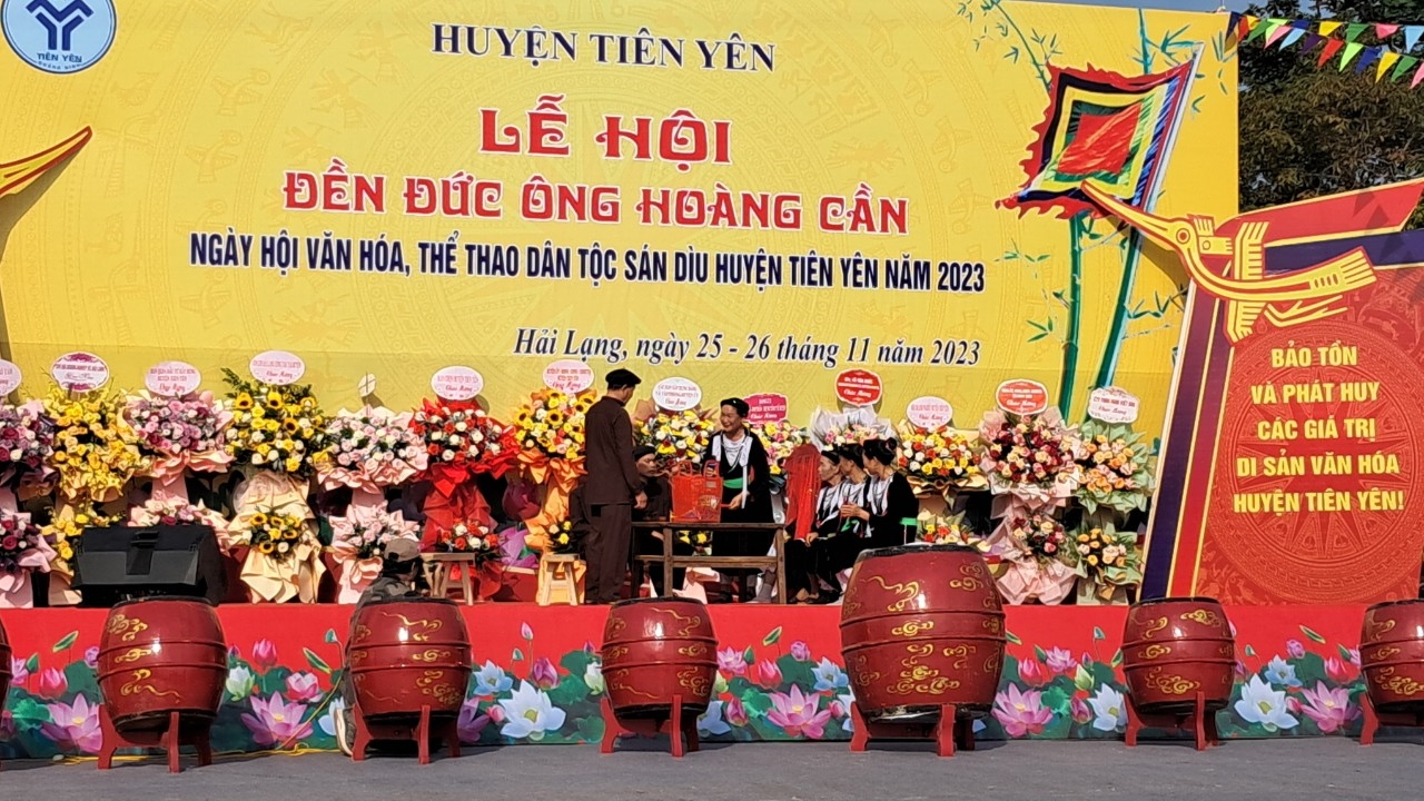 Lễ hội Đền Đức ông Hoàng Cần và Ngày hội Văn hóa, Thể thao dân tộc Sán Dìu huyện Tiên Yên năm 2023