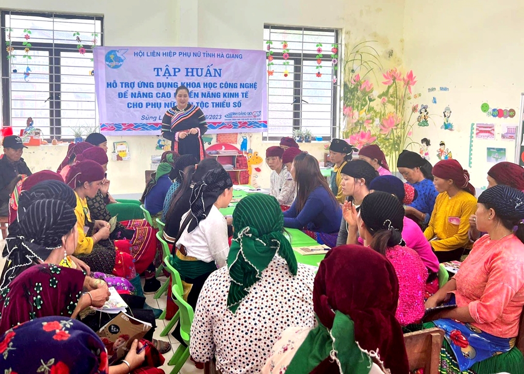 Các chương trình tập huấn nâng cao năng lực cho phụ nữ được triển khai hiệu quả tại các xã, thị trấn trên địa bàn tỉnh Hà Giang