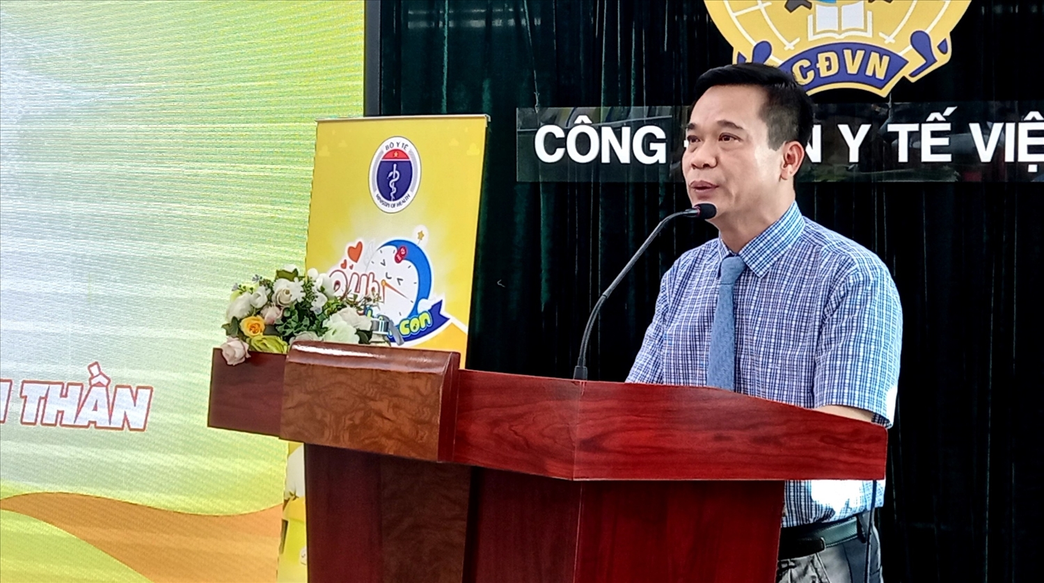 Ts. Trần Đăng Khoa, Phó Vụ trưởng Vụ Sức khỏe Bà mẹ - Trẻ em phát biểu tại Lễ phát động