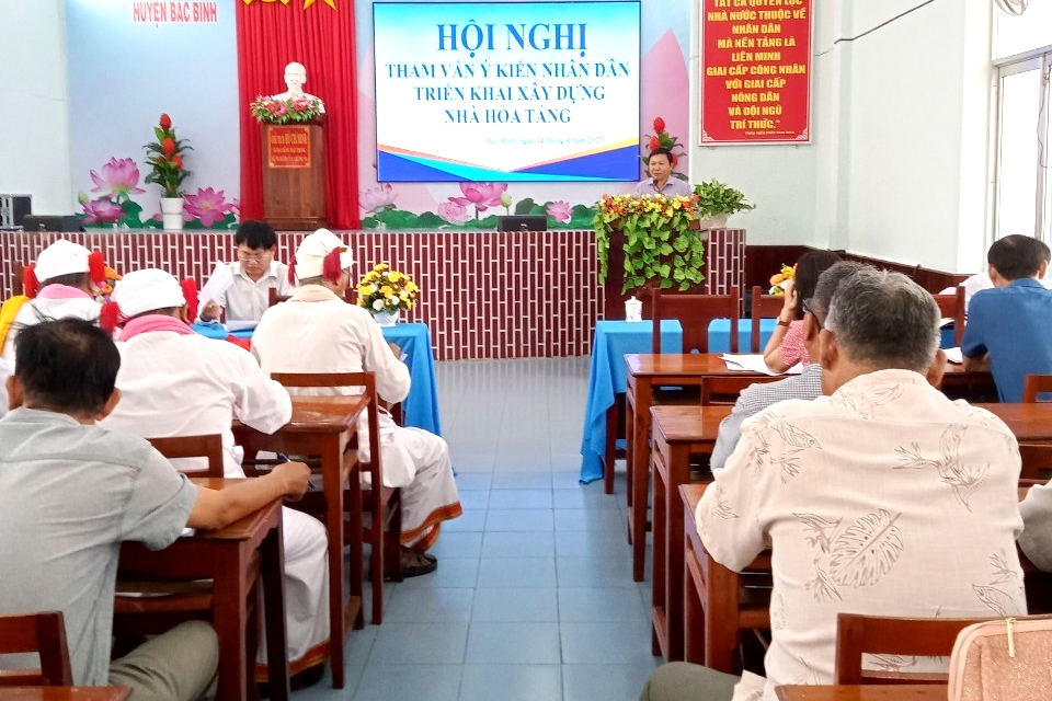 Hội nghị tham vấn ý kiến Nhân dân về xây dựng nhà hỏa táng tại huyện Bắc Bình