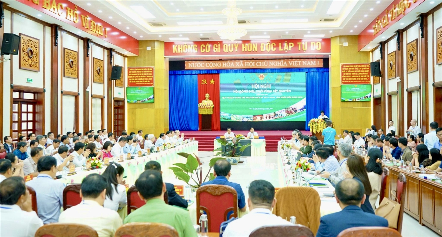 Quang cảnh hội nghị Hội đồng Điều phối vùng Tây Nguyên lần thứ 2 tại Gia Lai