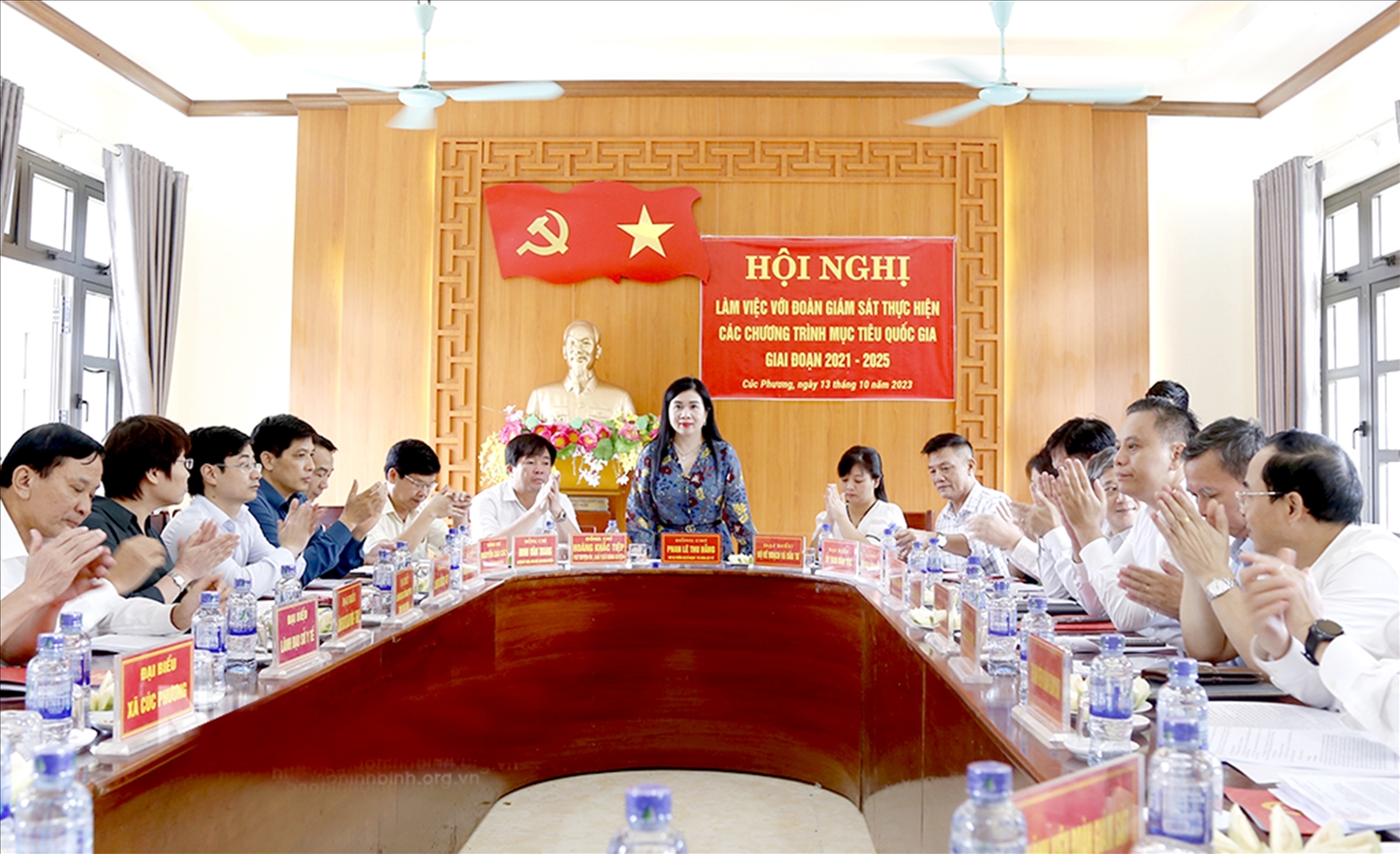 Đoàn giám sát thực hiện các Chương trình MTQG của Trung ương làm việc với huyện Nho Quan, tỉnh Ninh Bình