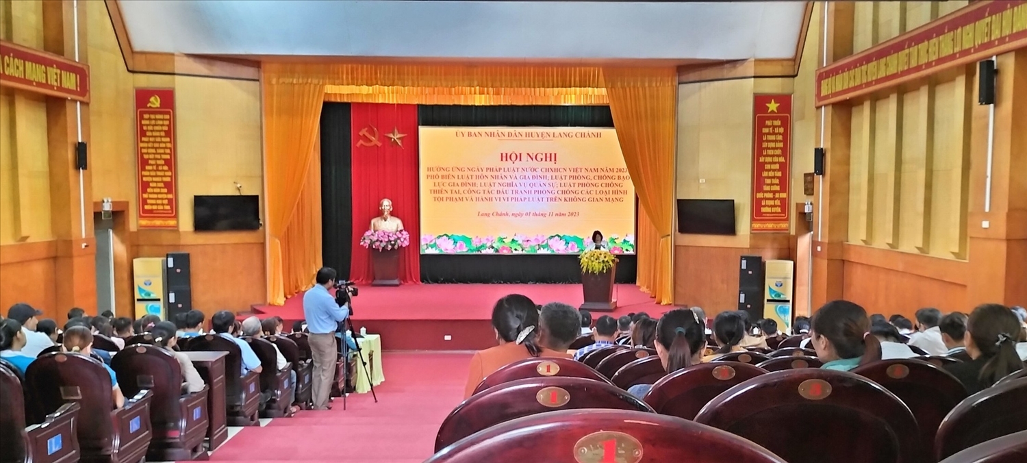 Hội nghị Hưởng ứng Ngày Pháp luật Nước năm 2023 của huyện Lang Chánh