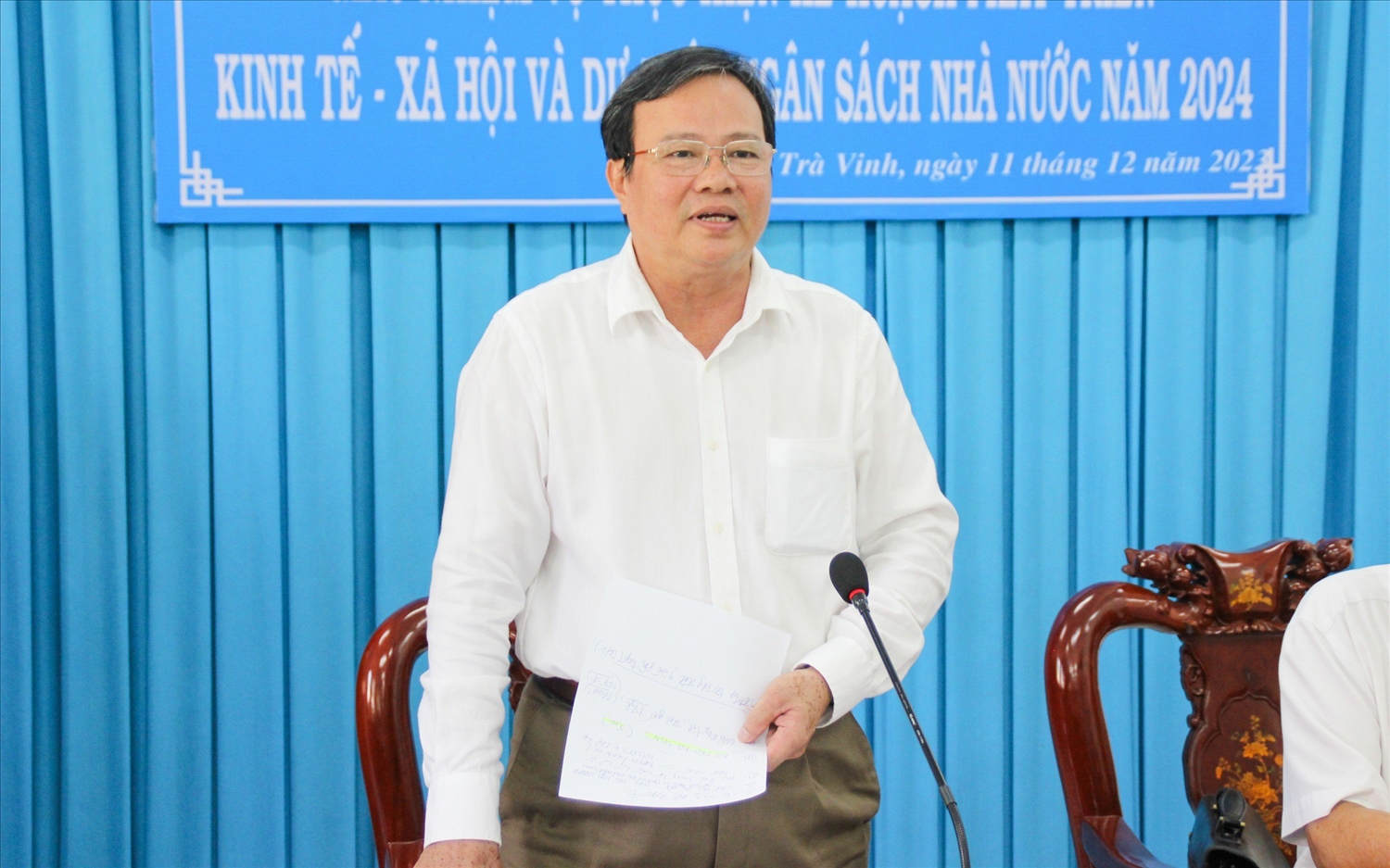 Ông Lê Văn Hẳn, Phó Bí thư Tỉnh uỷ, Chủ tịch UBND tỉnh Trà Vinh
