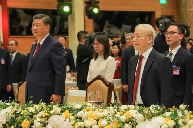 (Tin dẫn) Chiêu đãi trọng thể chào mừng Tổng Bí thư, Chủ tịch nước Trung Quốc và Phu nhân 1