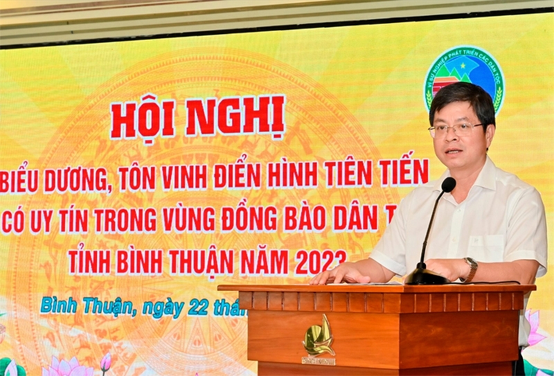 Phó Chủ tịch UBND tỉnh Bình Thuận Nguyễn Hồng Hải phát biểu tại Hội nghị