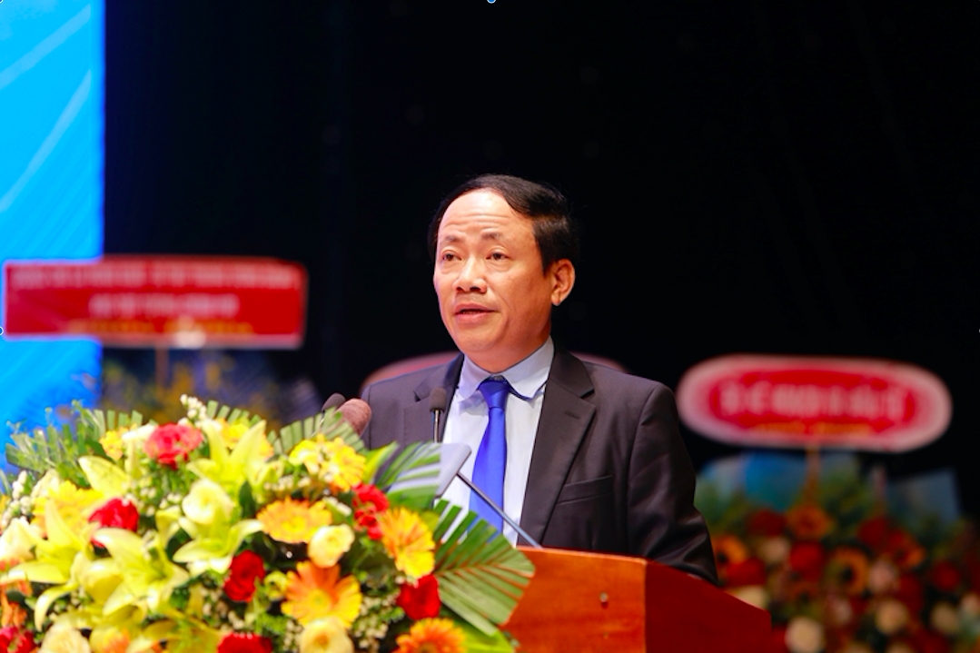 Ông Phạm Anh Tuấn, Chủ tịch UBND tỉnh Bình ĐỊnh phát biểu tại buổi Lễ 