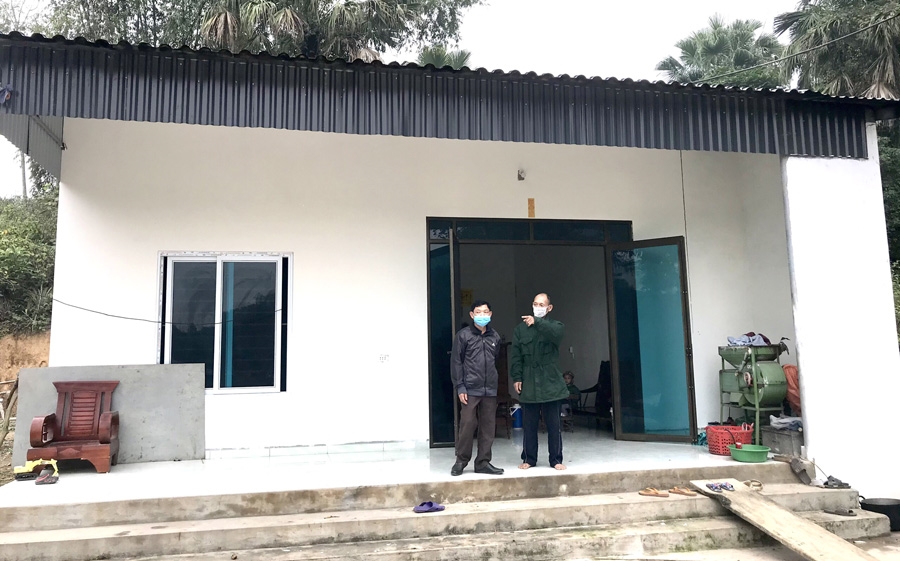 Ngôi nhà mới xây của gia đình ông Tô Văn Chiêng, thôn Bòng, xã Tân Trào (Sơn Dương)