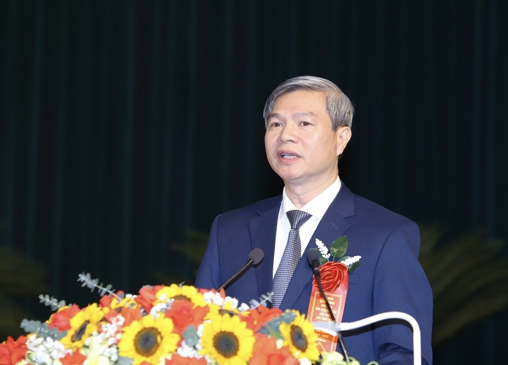 Trưởng Ban Dân tộc tỉnh Thanh Hóa. Mai Xuân Bình phát biểu tại Hội nghị