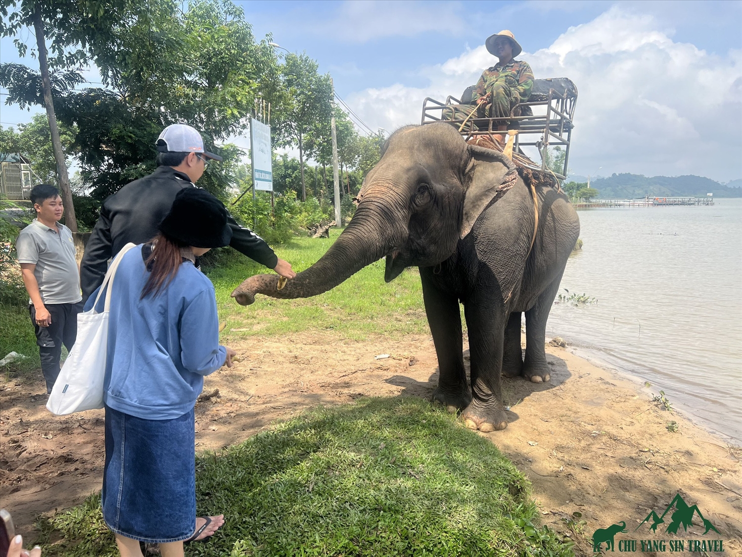 Tham gia tour du lịch của Y Xim, du khách trải nghiệm các hoạt động thân thiện với voi