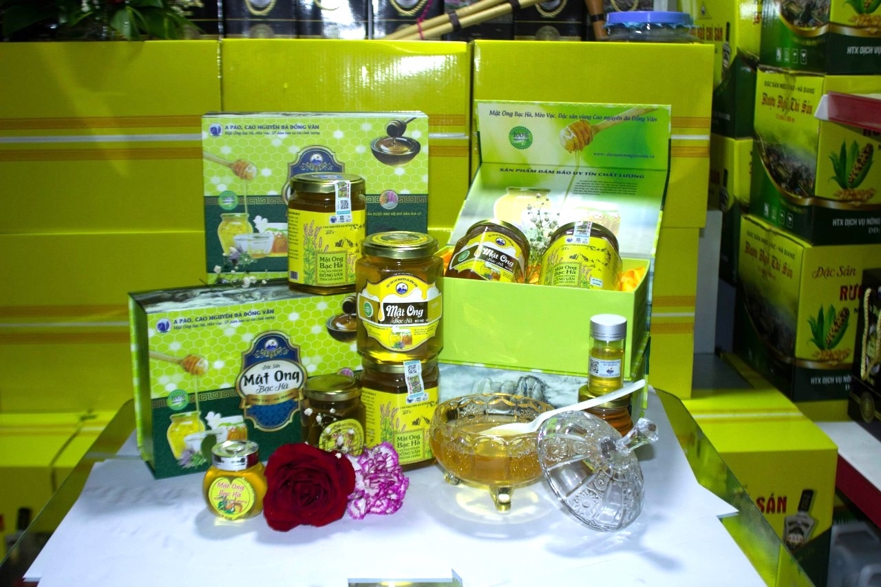 HTX dịch vụ Nông nghiệp Tả Lủng, xã Tả Lủng (huyện Mèo Vạc, Hà Giang) xây dựng và bảo vệ thương hiệu sản phẩm mật ong bạc hà.