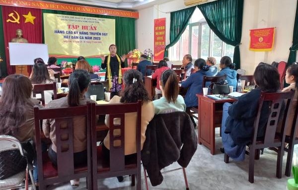 Triển khai Dự án 6 thuộc Chương trình MTQG 1719, Trung tâm Văn hóa Nghệ thuật tỉnh Lạng Sơn tổ chức lớp tập huấn nâng cao truyền dạy Hát dân ca năm 2023